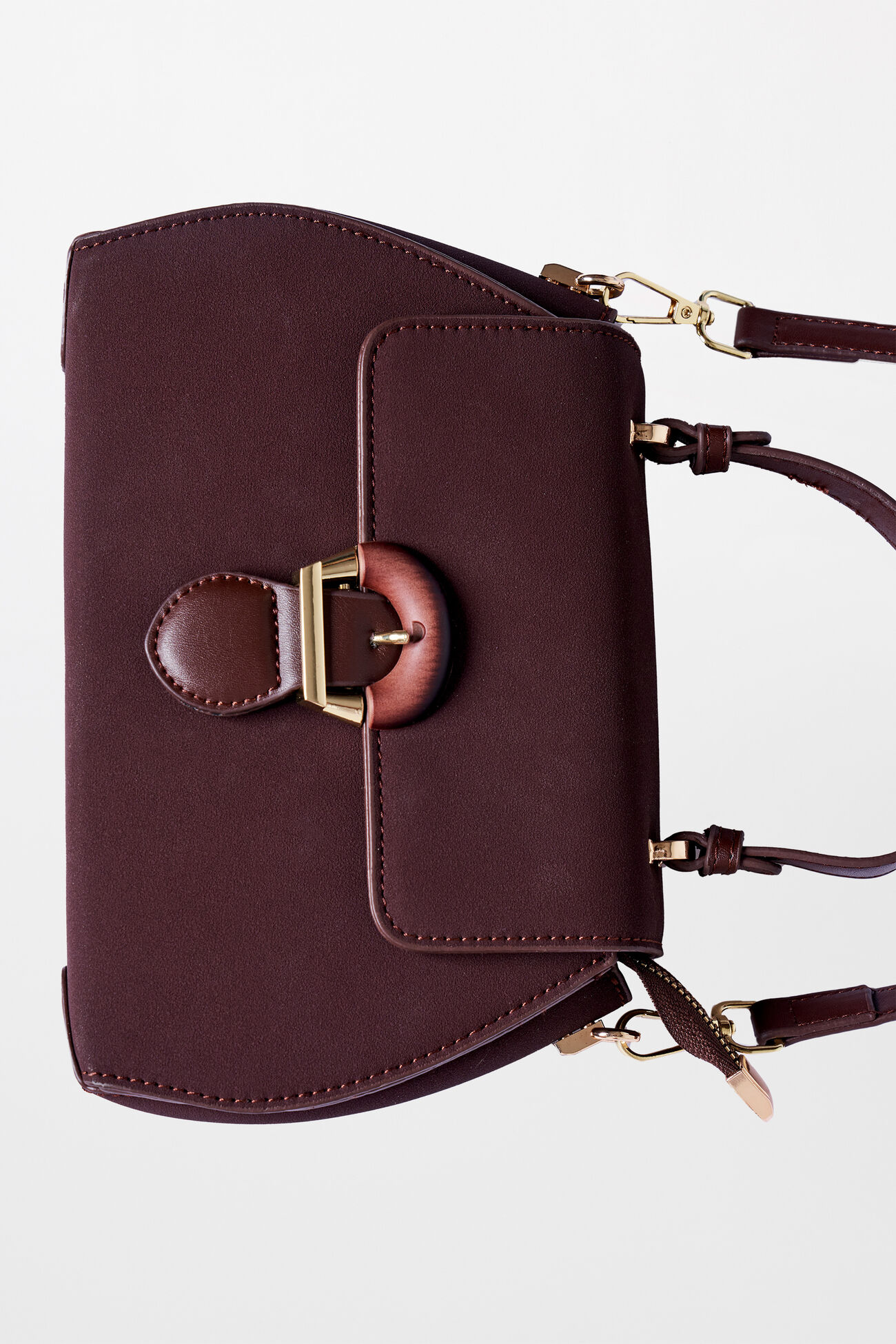 Brown Regular Solid Sling Bag, , image 4